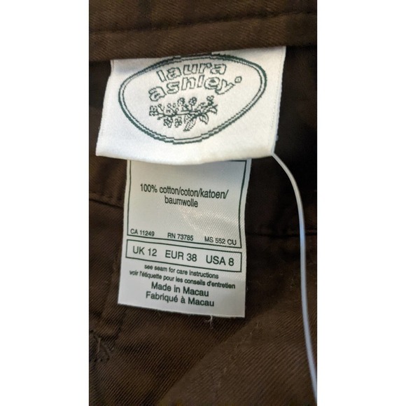 Laura Ashley Brown Maxi Skirt Cotton Size 12 (Runs Small) NWT - Picture 13 of 14